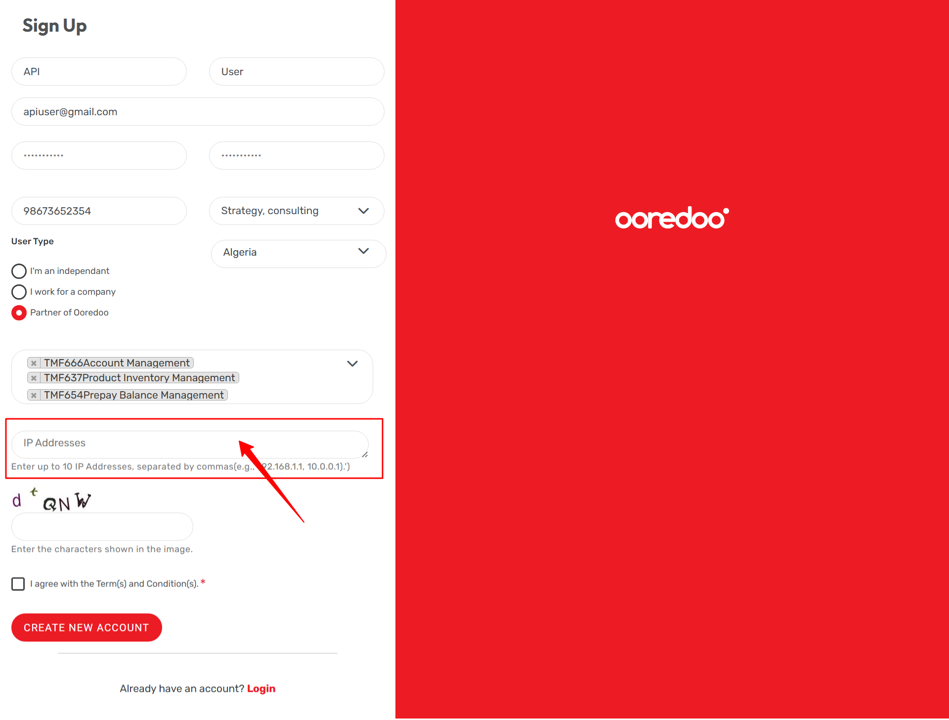 Register In Ooredoo